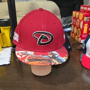 New Era Kids Red Arizona Diamondbacks Snapback with Graphic Brim Adult 7 1/4